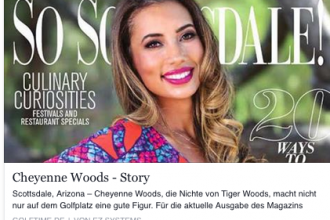 Cheyenne Woods auf dem Facebook-Auftritt der Golf Time